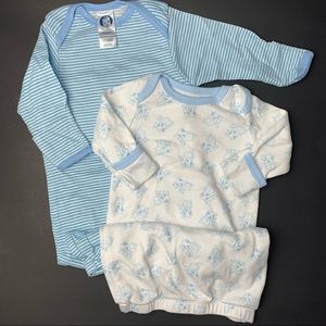 Carters (0-6 mos) and Little Bundles (0-3 mos) set of two night gown for baby